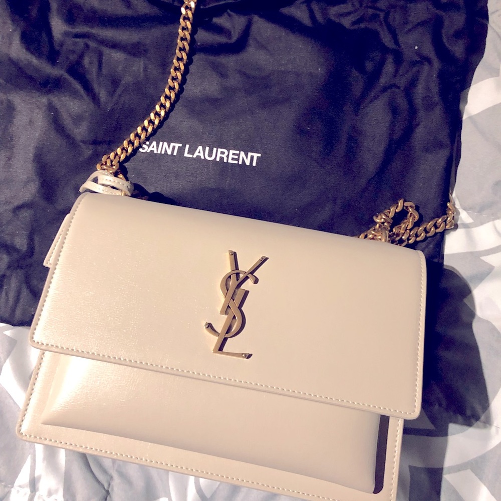 YSL Sunset bag in cream (off white)